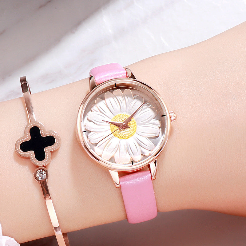 Women Leather Watch Ladies Quartz