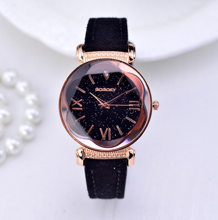 Fashion Gogoey Brand Rose Gold Leather Watches