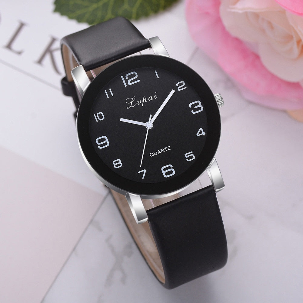 Casual Quartz Watch Leather